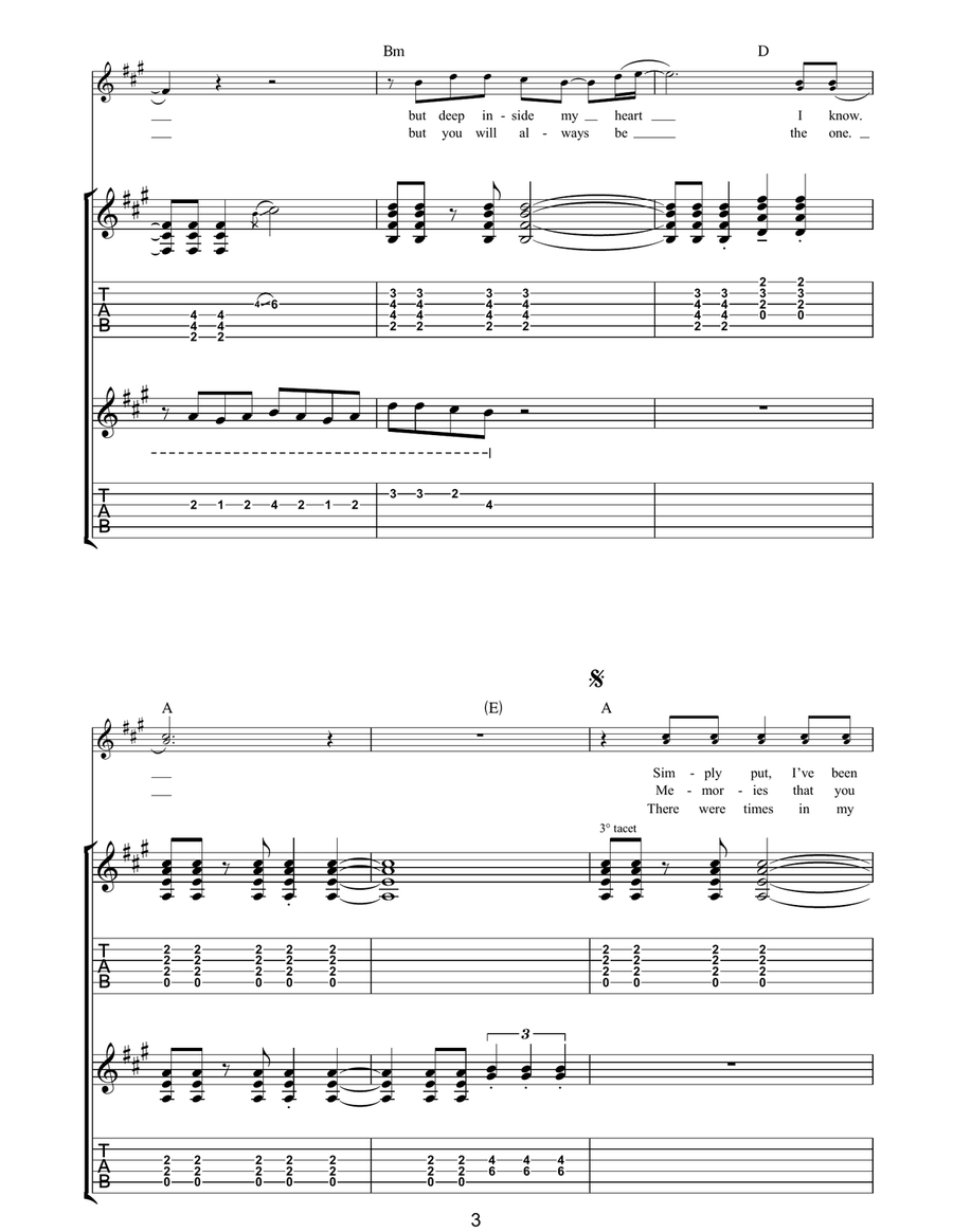 Back In The Picture Back In The Picture Guitar Tablature scores gallery preview page 3