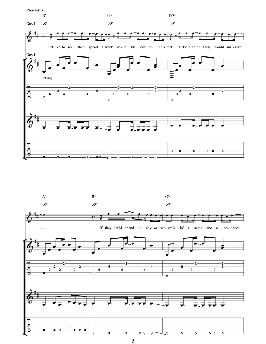 Lifestyles Of The Rich And Famous Electric Guitar scores gallery preview page 3