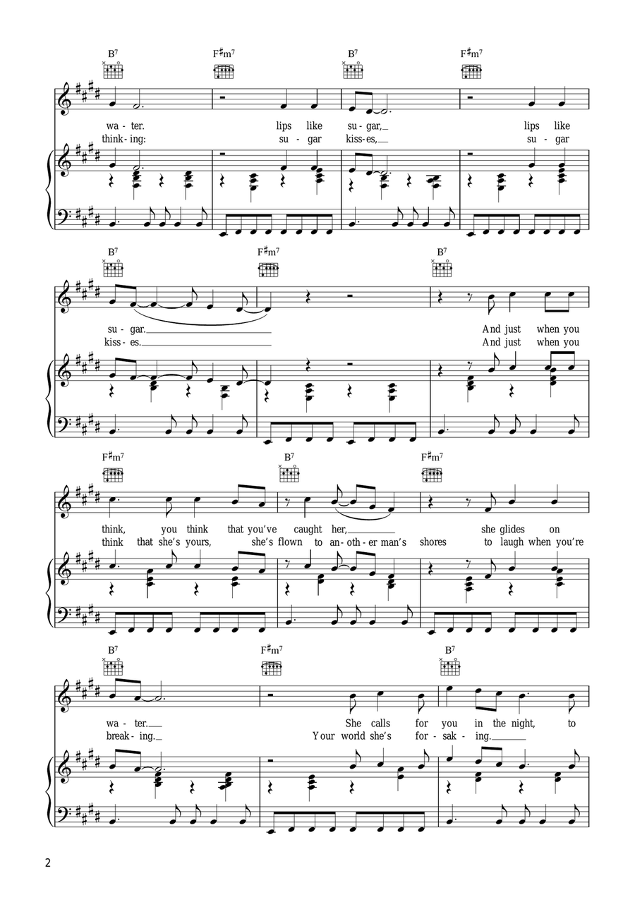 Lips Like Sugar Acoustic Guitar scores gallery preview page 2