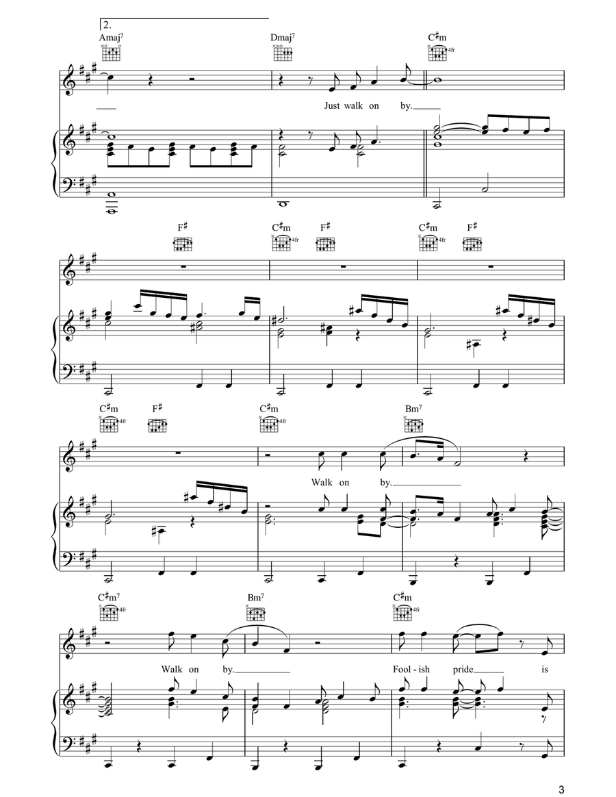 Walk On By Walk On By Acoustic Guitar scores gallery preview page 3