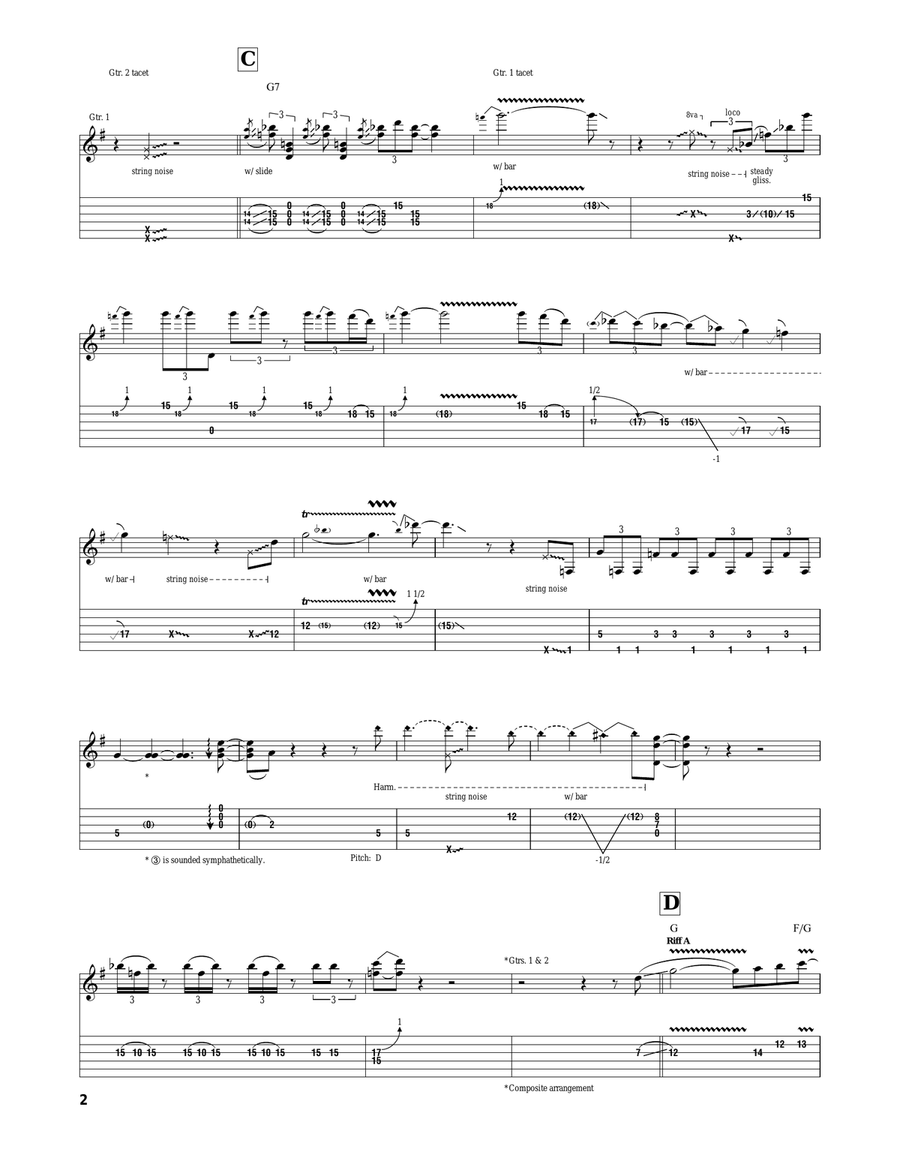 Freeway Jam Freeway Jam Acoustic Guitar scores gallery preview page 2