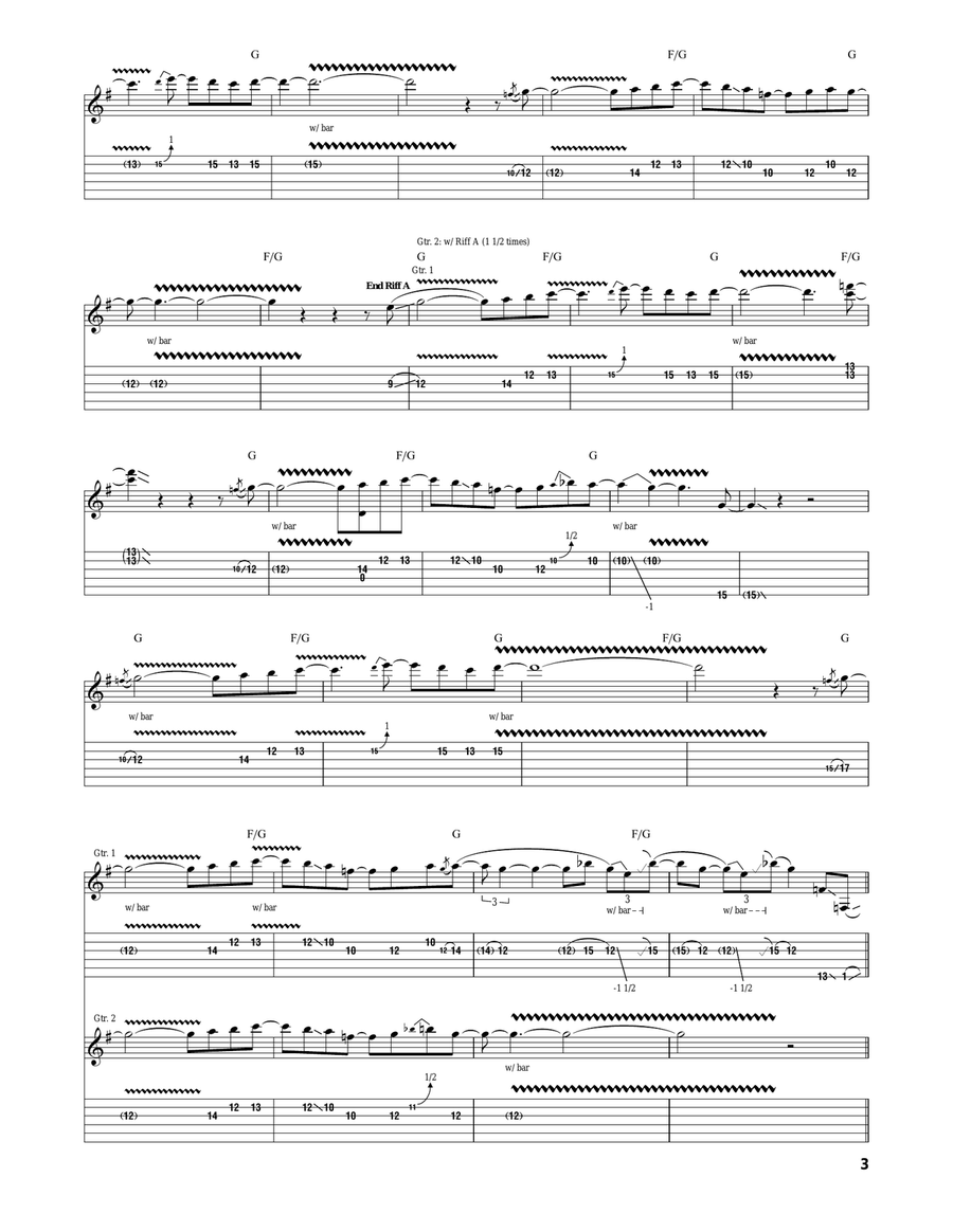 Freeway Jam Freeway Jam Acoustic Guitar scores gallery preview page 3
