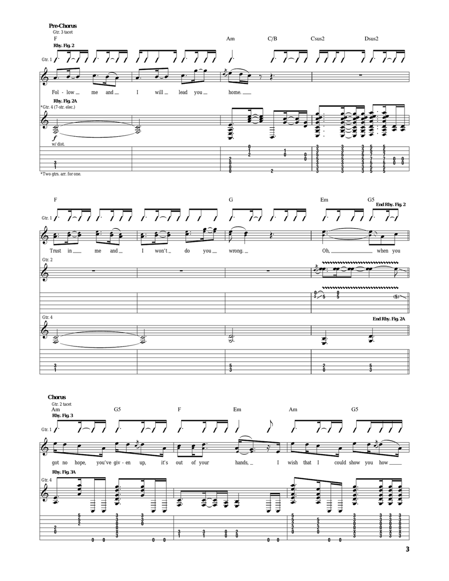 Believe Acoustic Guitar scores gallery preview page 3