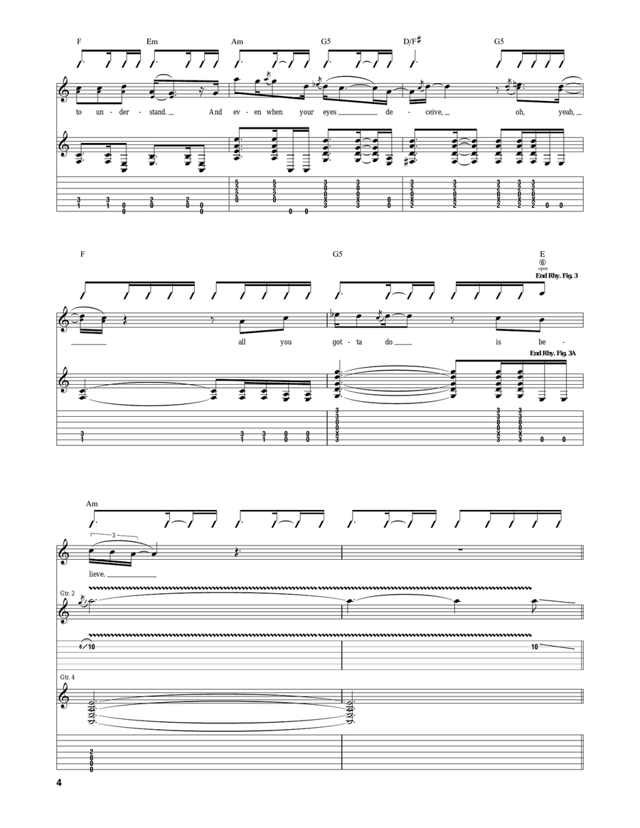 Believe Acoustic Guitar scores gallery preview page 4