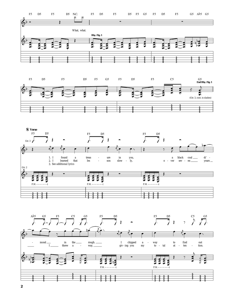 Carry On Carry On Electric Guitar scores gallery preview page 2