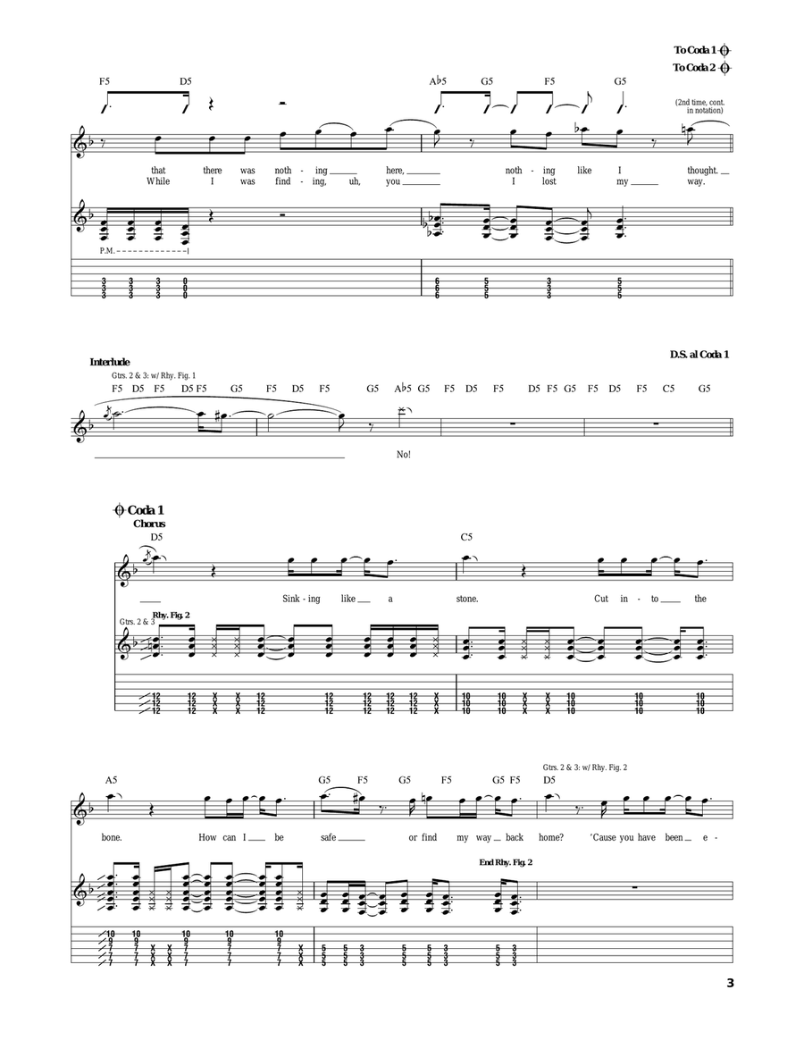 Carry On Carry On Electric Guitar scores gallery preview page 3