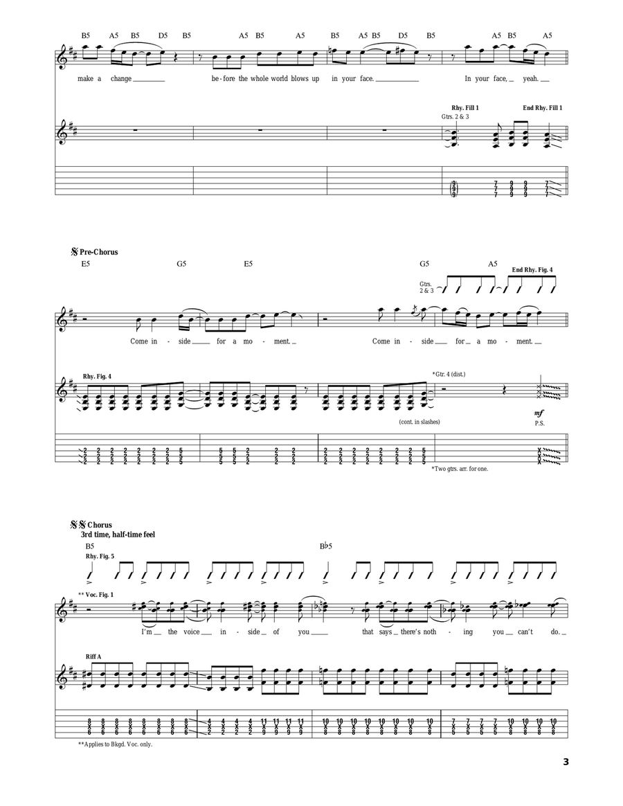 One Night Only One Night Only Electric Guitar scores gallery preview page 3