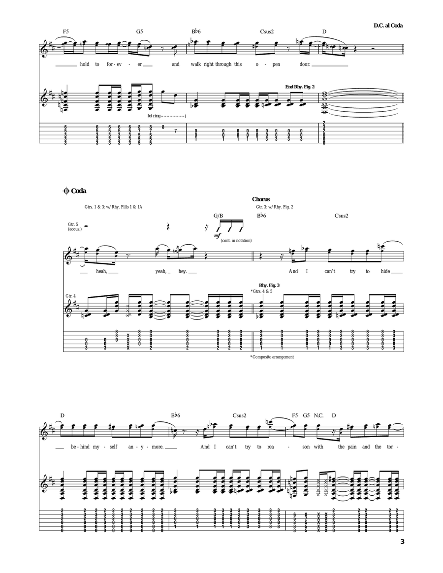 Razor's Edge Razor's Edge Electric Guitar scores gallery preview page 3