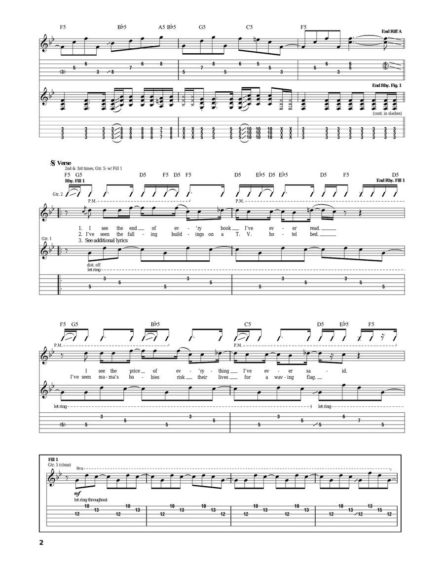 Two Steps Back Two Steps Back Electric Guitar scores gallery preview page 2