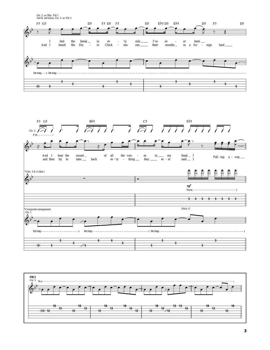 Two Steps Back Two Steps Back Electric Guitar scores gallery preview page 3