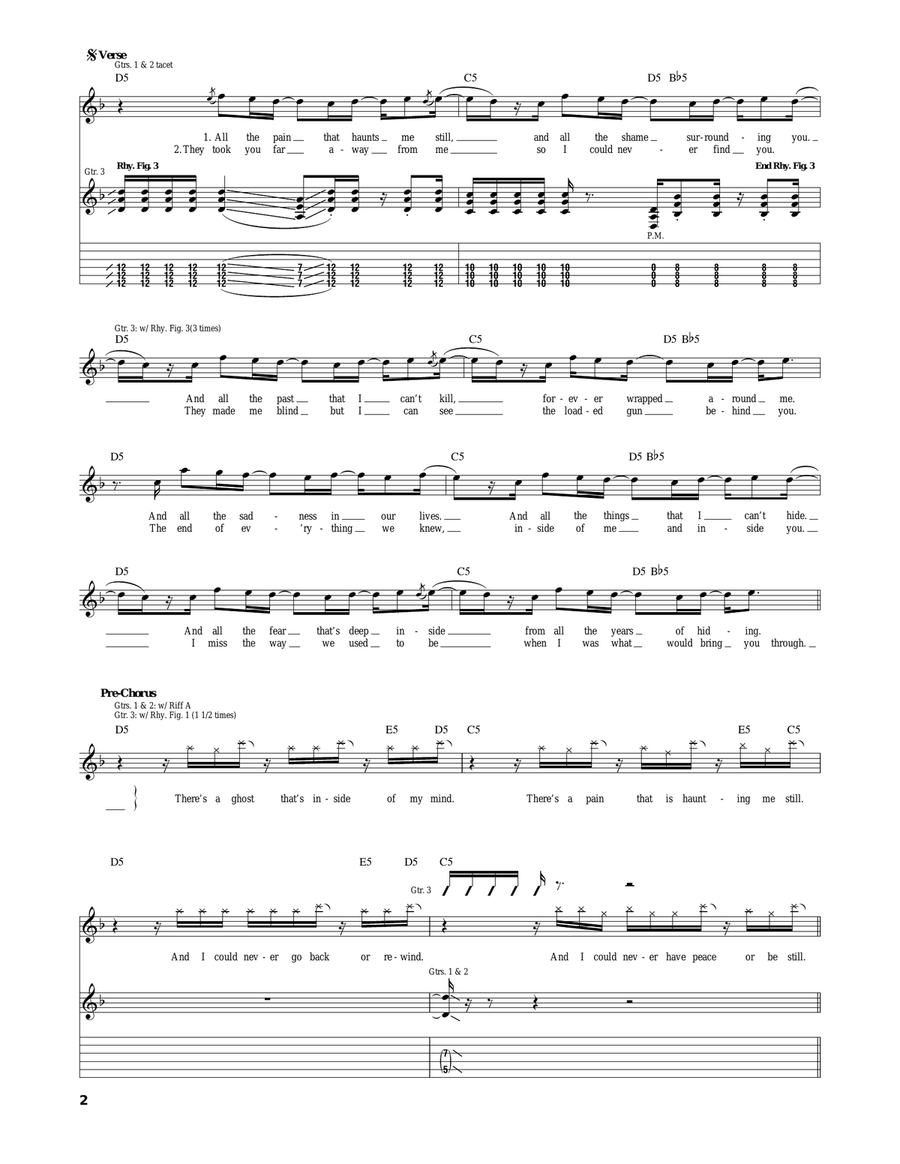No Hard Feelings No Hard Feelings Electric Guitar scores gallery preview page 2