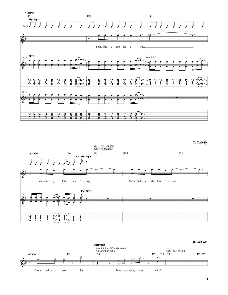 No Hard Feelings No Hard Feelings Electric Guitar scores gallery preview page 3