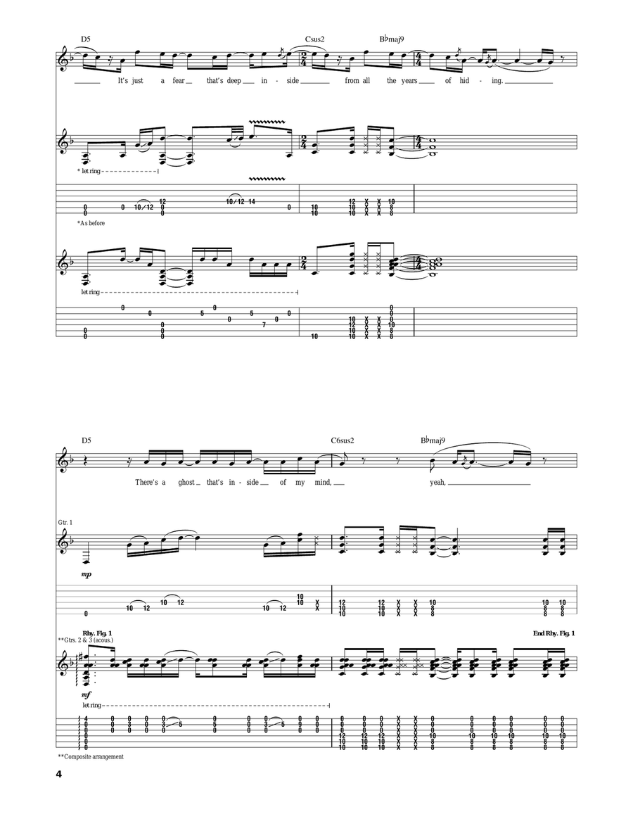No Regrets (Vol. 2) No Regrets (Vol. 2) Electric Guitar scores gallery preview page 4