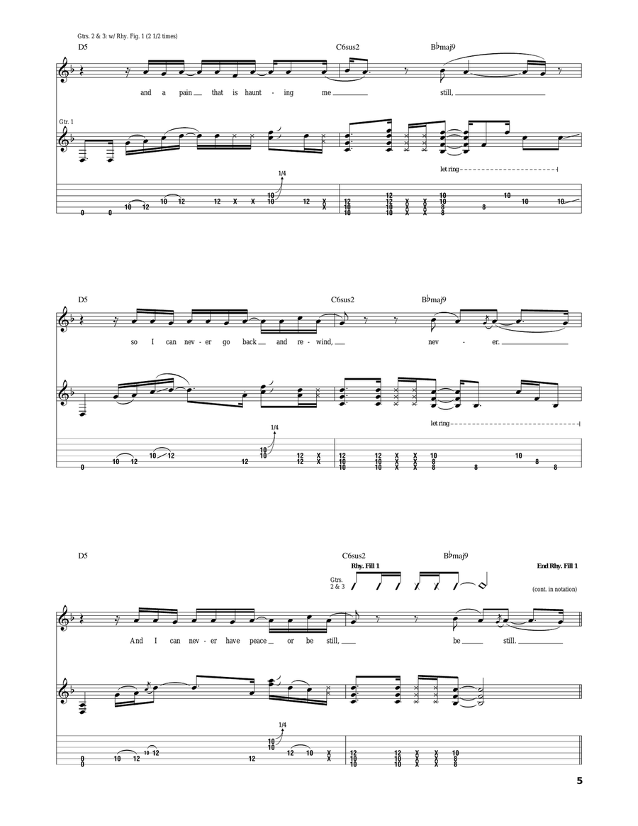 No Regrets (Vol. 2) No Regrets (Vol. 2) Electric Guitar scores gallery preview page 5