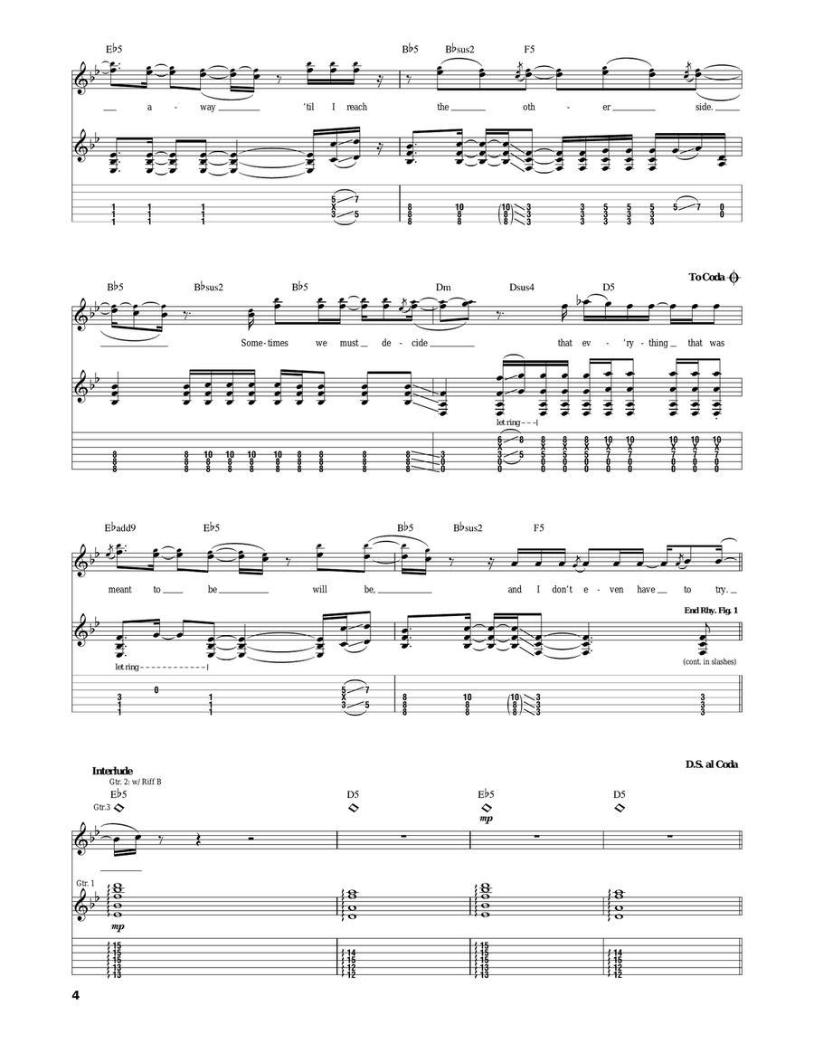 Open Eyes Open Eyes Electric Guitar scores gallery preview page 4