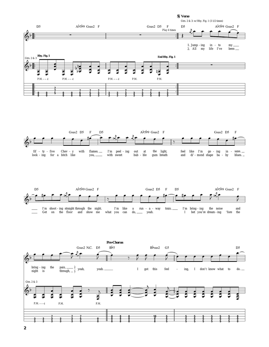 Sex Drugs & Rock N Roll Sex Drugs & Rock N Roll Electric Guitar scores gallery preview page 2