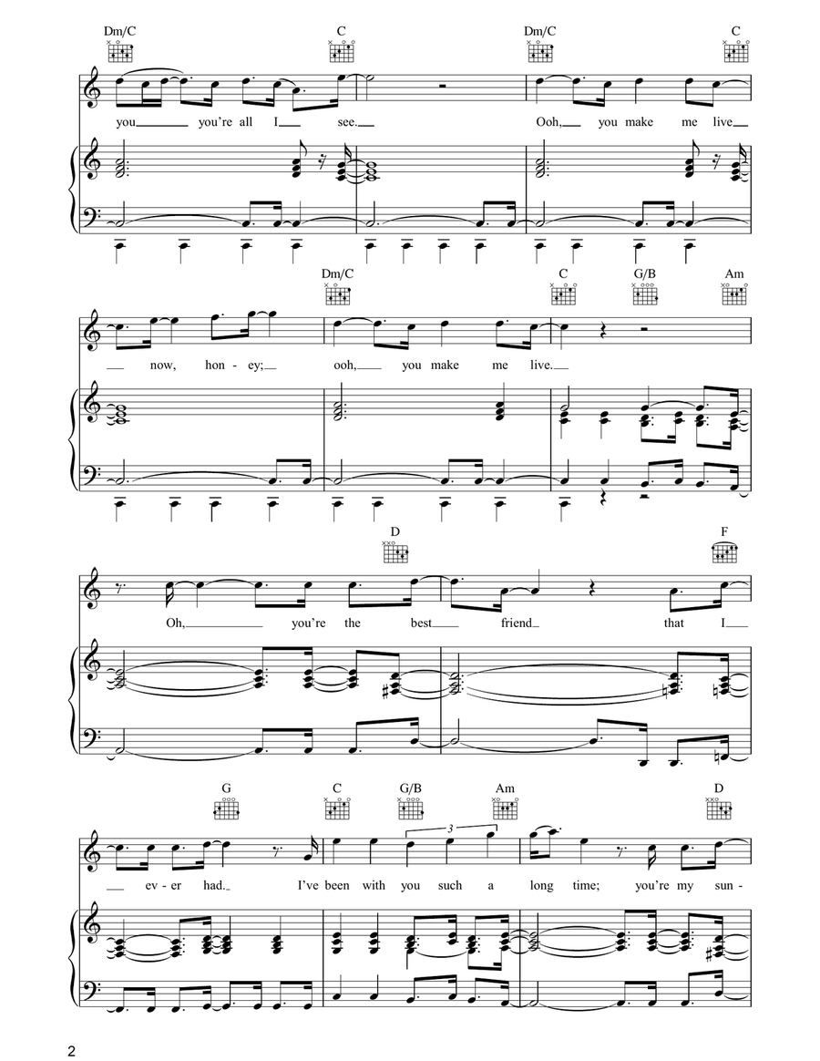 You're My Best Friend You're My Best Friend Piano, Vocal, Guitar scores gallery preview page 2