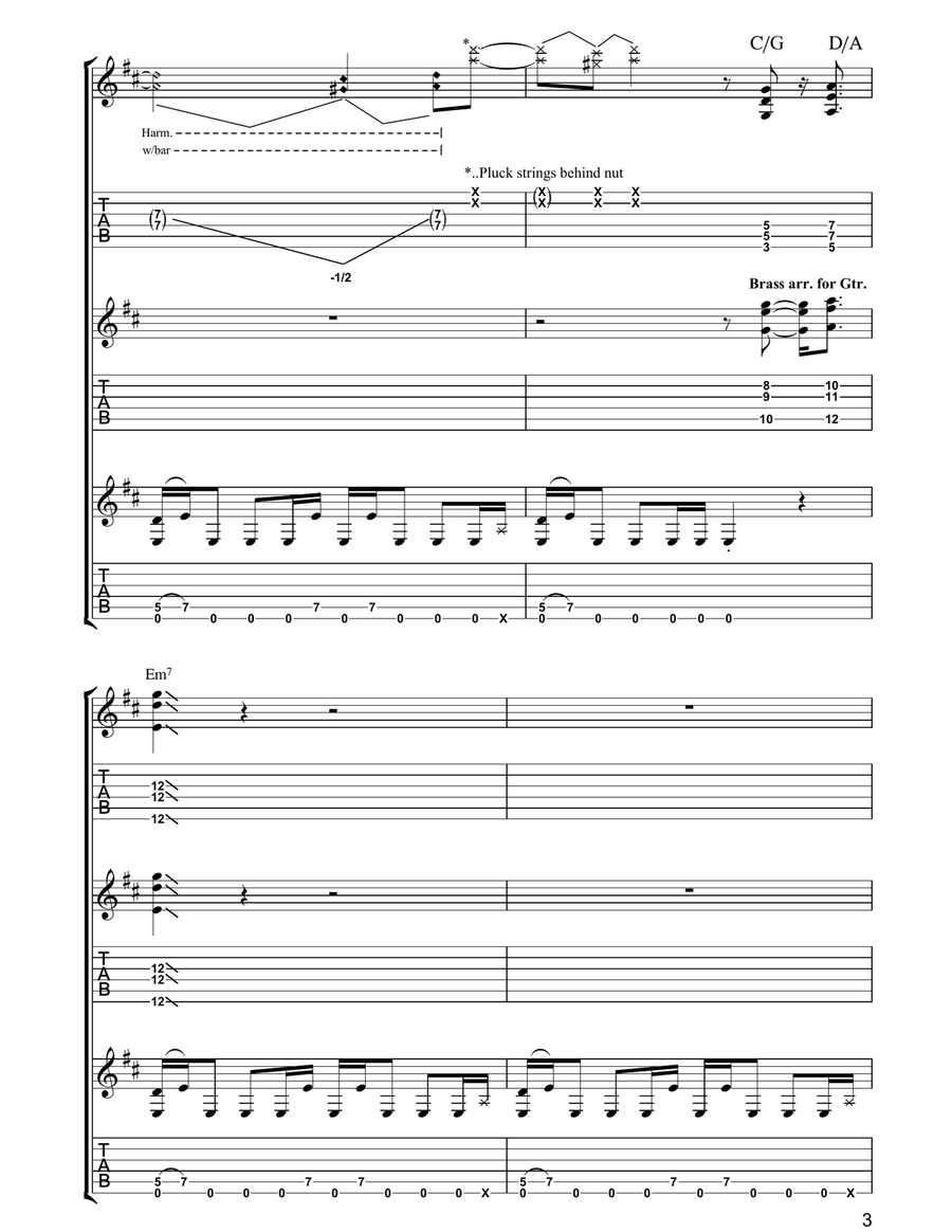 Battle Without Honor Or Humanity Guitar Tablature scores gallery preview page 3