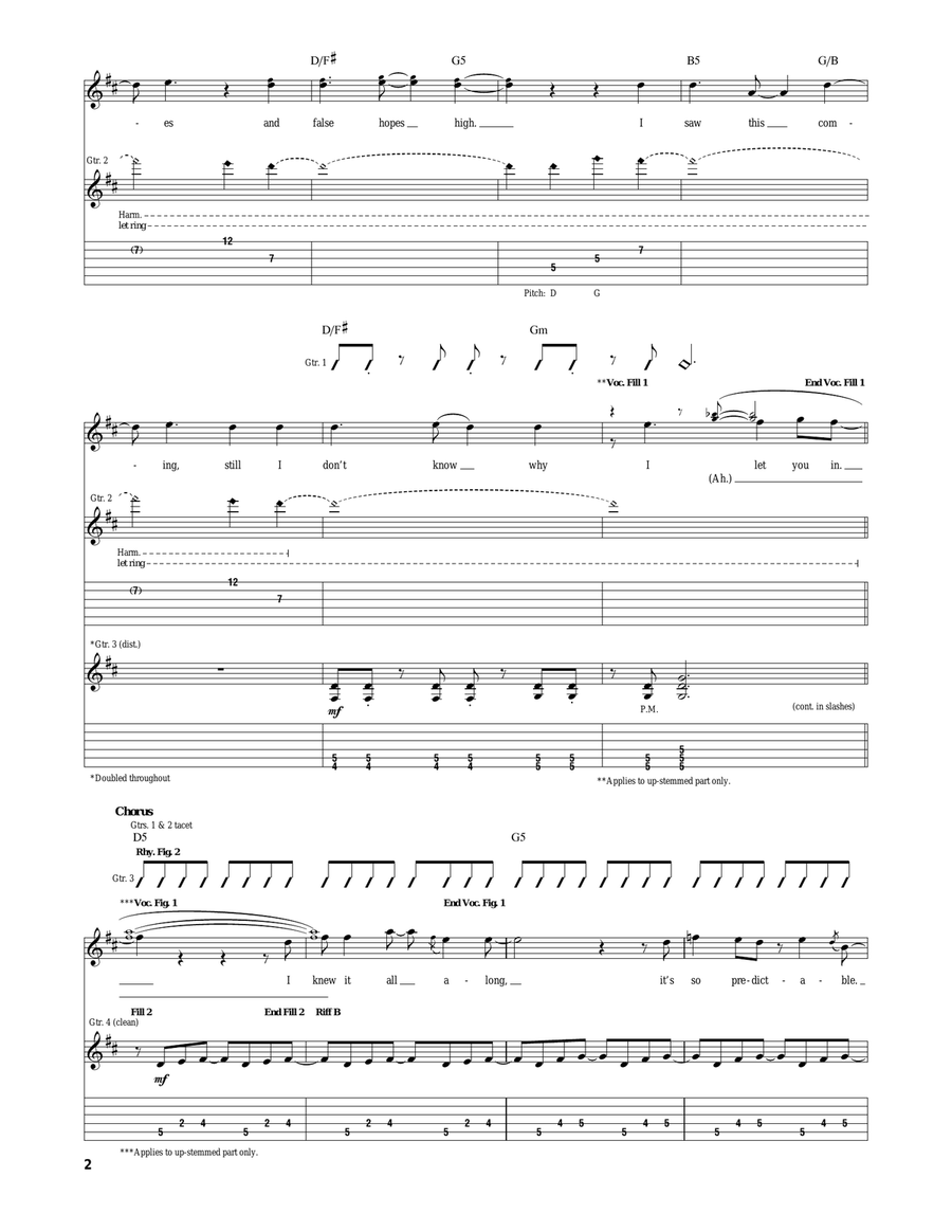 Predictable Predictable Acoustic Guitar scores gallery preview page 2