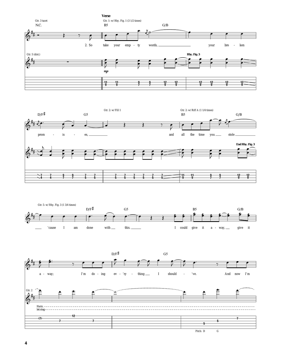 Predictable Predictable Acoustic Guitar scores gallery preview page 4