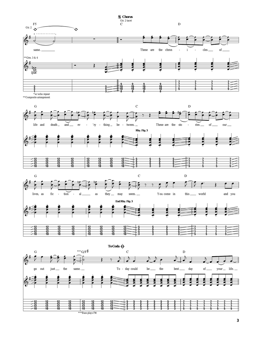 The Chronicles Of Life & Death Acoustic Guitar scores gallery preview page 3