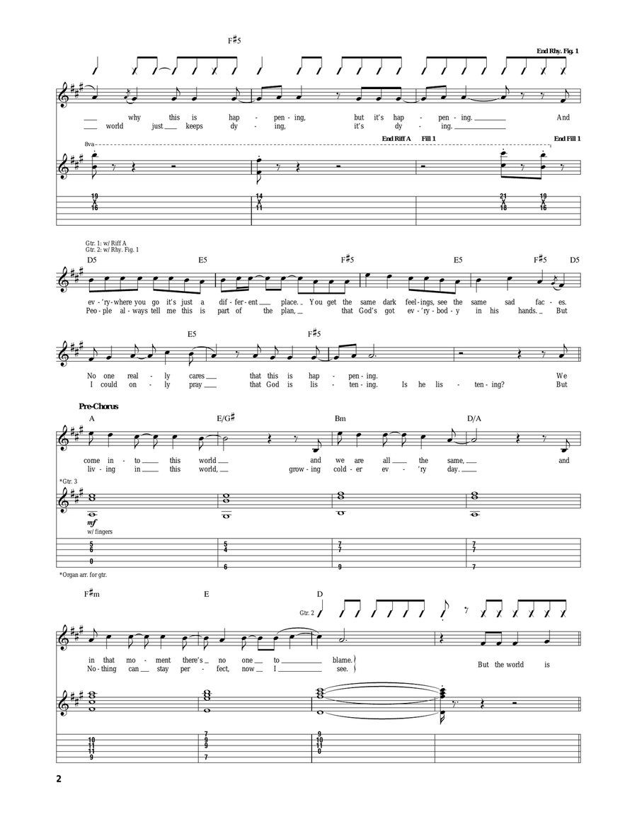 The World Is Black The World Is Black Acoustic Guitar scores gallery preview page 2