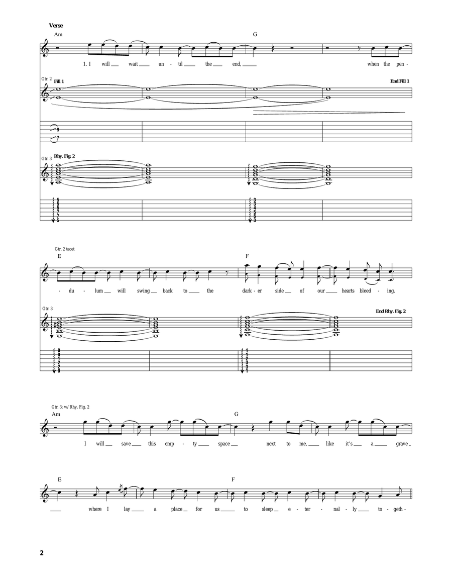 Ghost Of You Ghost Of You Acoustic Guitar scores gallery preview page 2