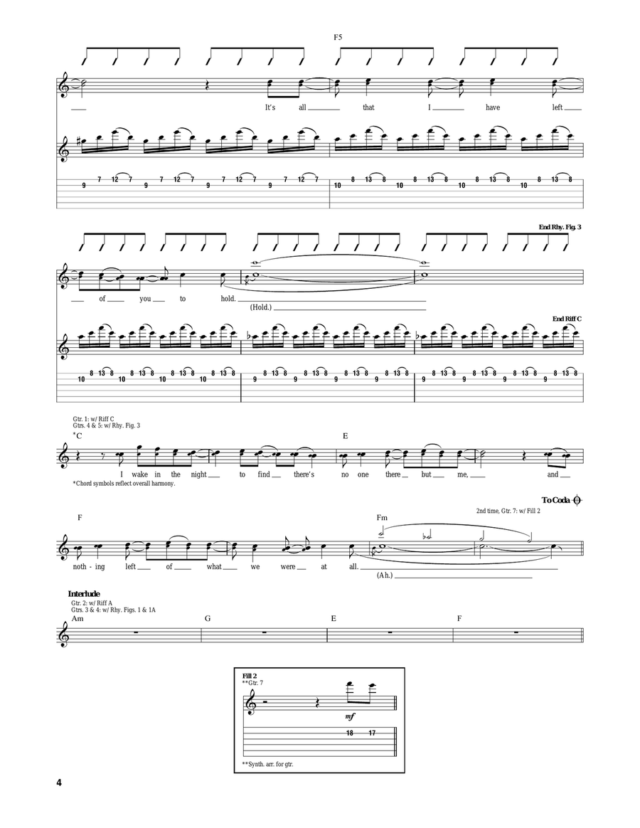 Ghost Of You Ghost Of You Acoustic Guitar scores gallery preview page 4
