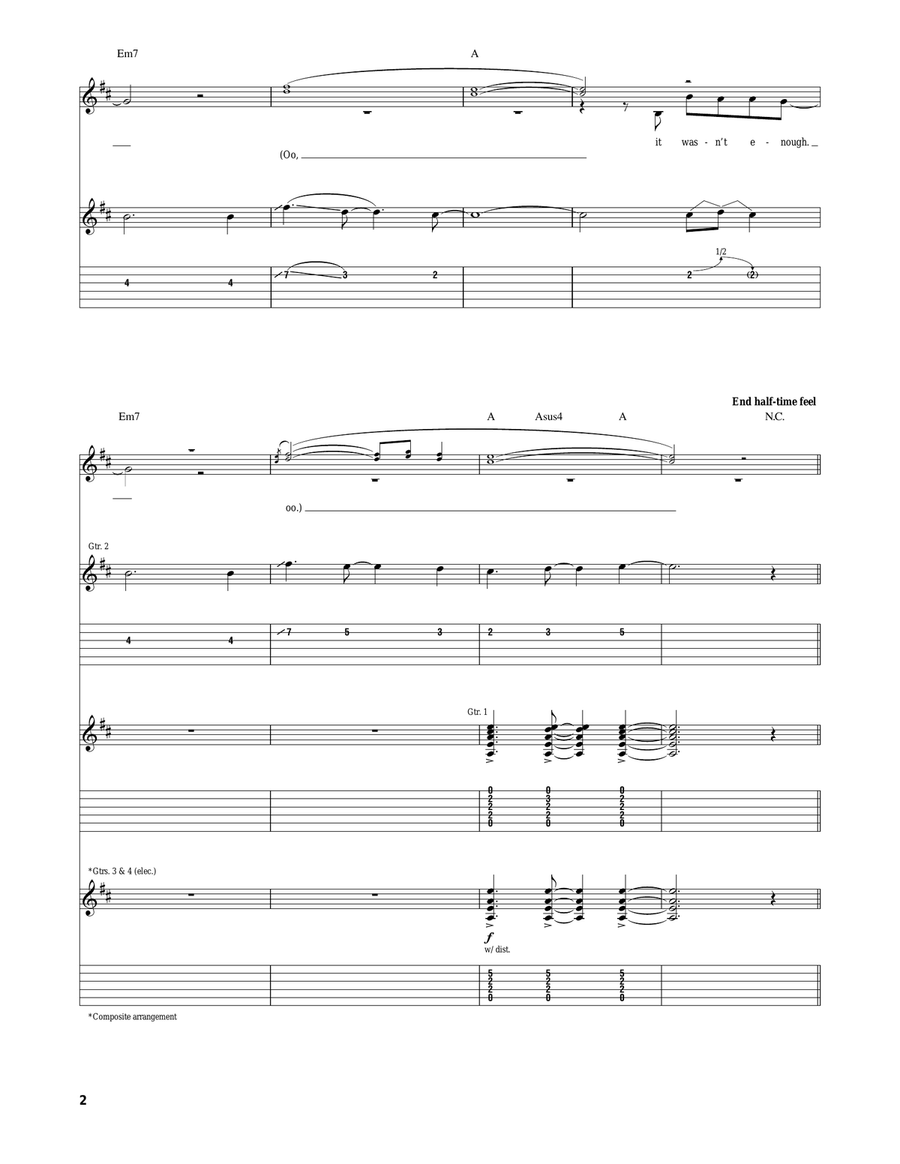 It Wasn't Enough It Wasn't Enough Acoustic Guitar scores gallery preview page 2