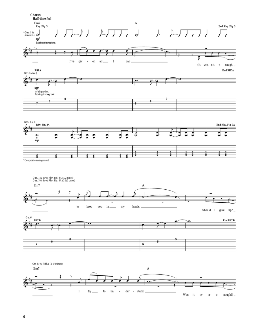 It Wasn't Enough It Wasn't Enough Acoustic Guitar scores gallery preview page 4
