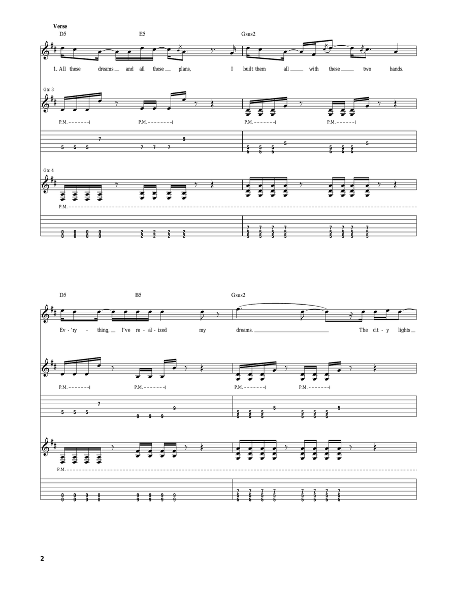 Mountain Mountain Acoustic Guitar scores gallery preview page 2