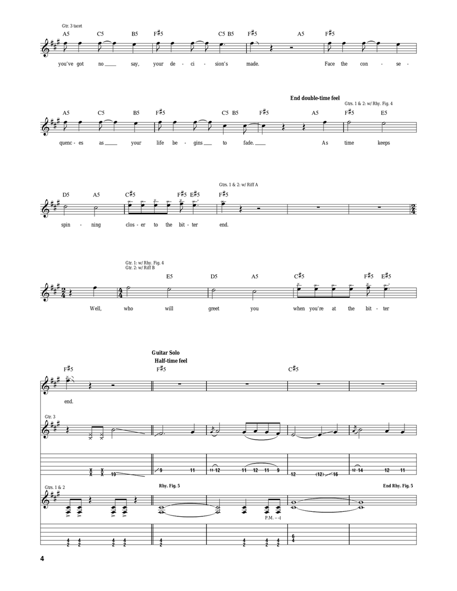 The Bitter End The Bitter End Acoustic Guitar scores gallery preview page 4