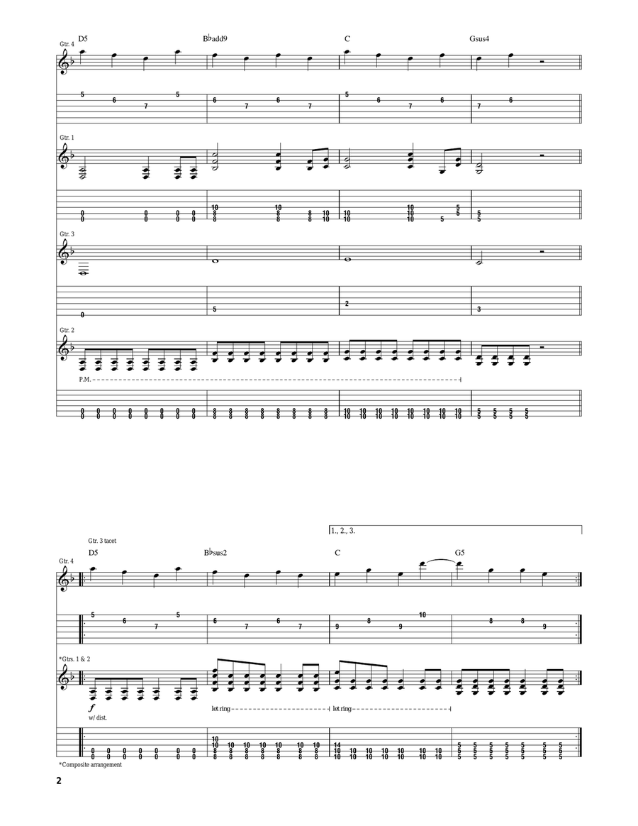 I'm Not The One I'm Not The One Acoustic Guitar scores gallery preview page 2