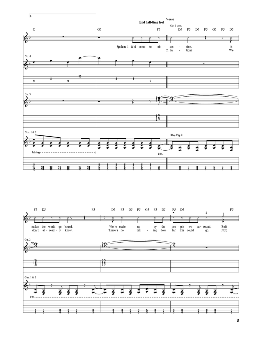 I'm Not The One I'm Not The One Acoustic Guitar scores gallery preview page 3