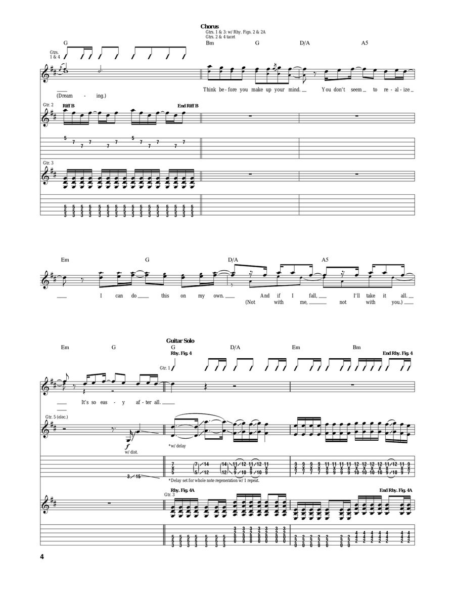 Some Say Some Say Acoustic Guitar scores gallery preview page 4