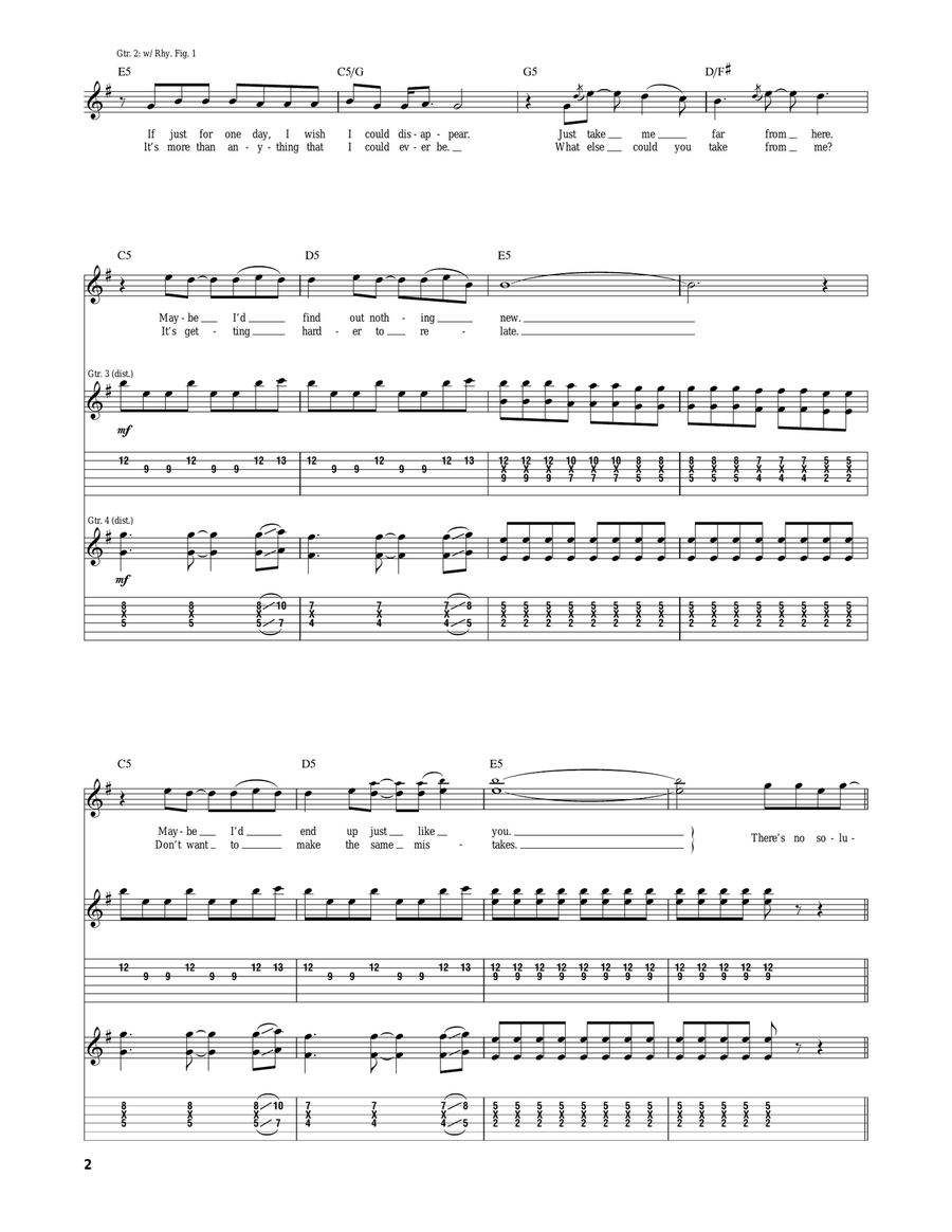 There's No Solution There's No Solution Acoustic Guitar scores gallery preview page 2