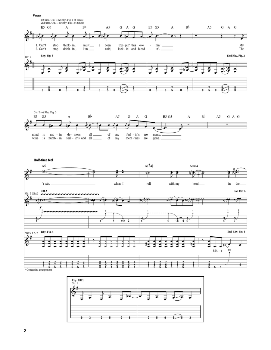 Dirty Little Thing Dirty Little Thing Acoustic Guitar scores gallery preview page 2