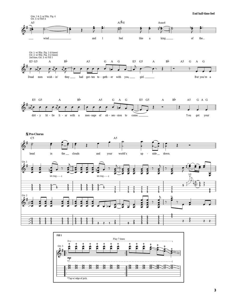 Dirty Little Thing Dirty Little Thing Acoustic Guitar scores gallery preview page 3