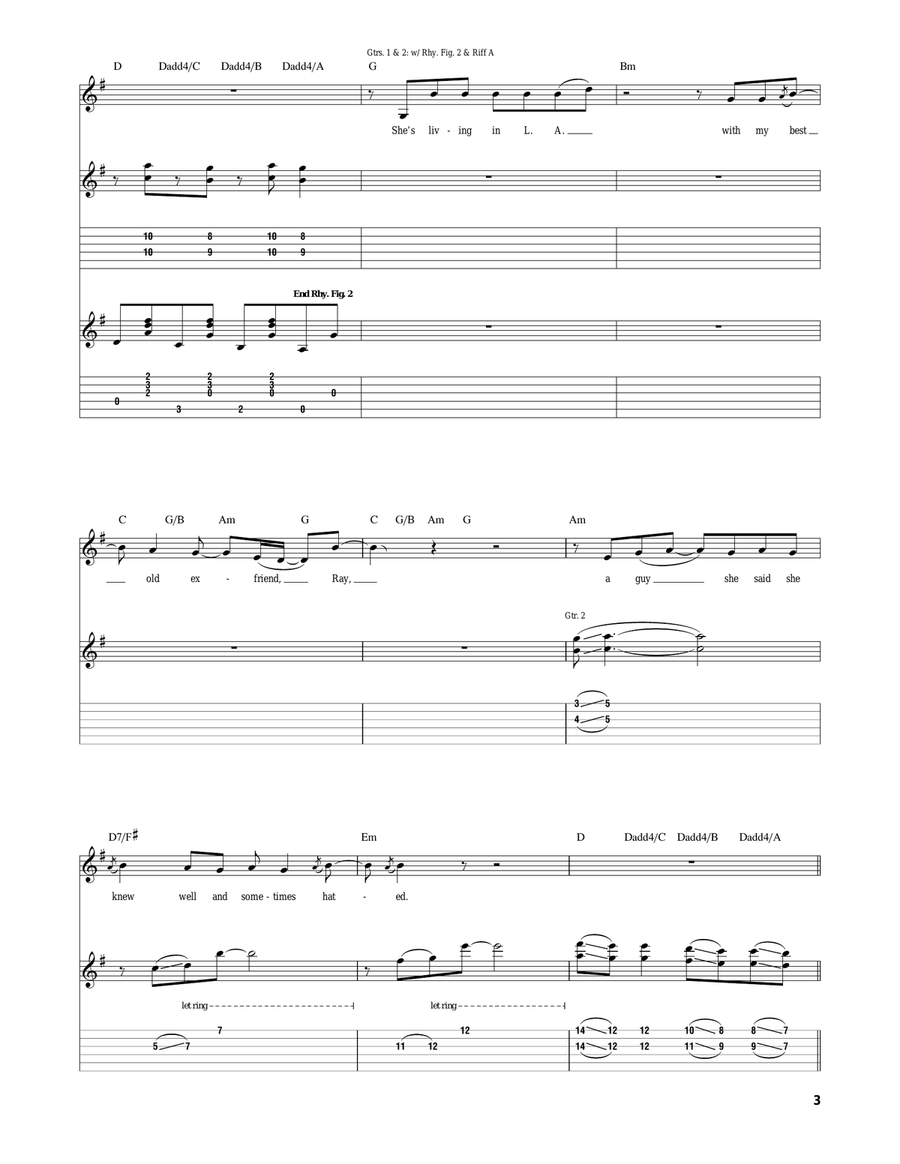 Operator (That's Not The Way It Feels) Acoustic Guitar scores gallery preview page 3