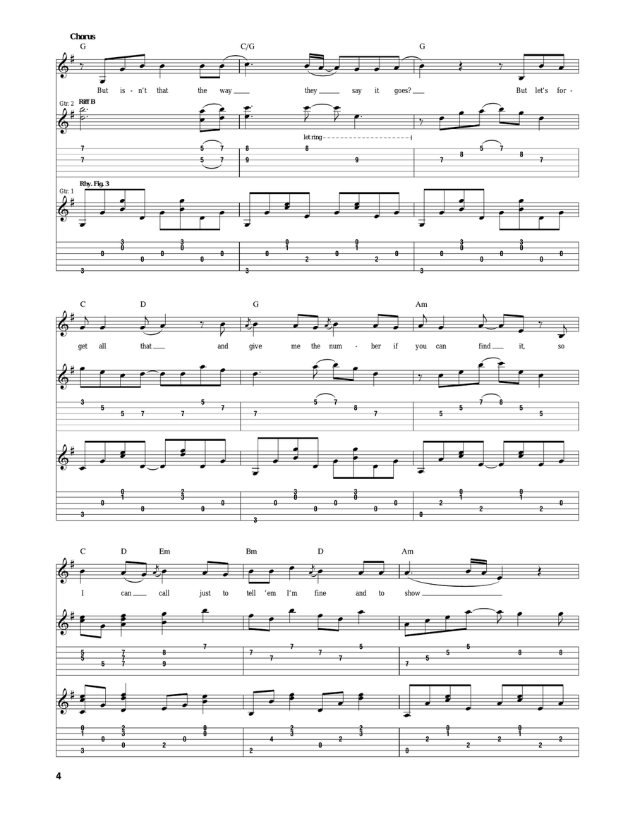 Operator (That's Not The Way It Feels) Acoustic Guitar scores gallery preview page 4
