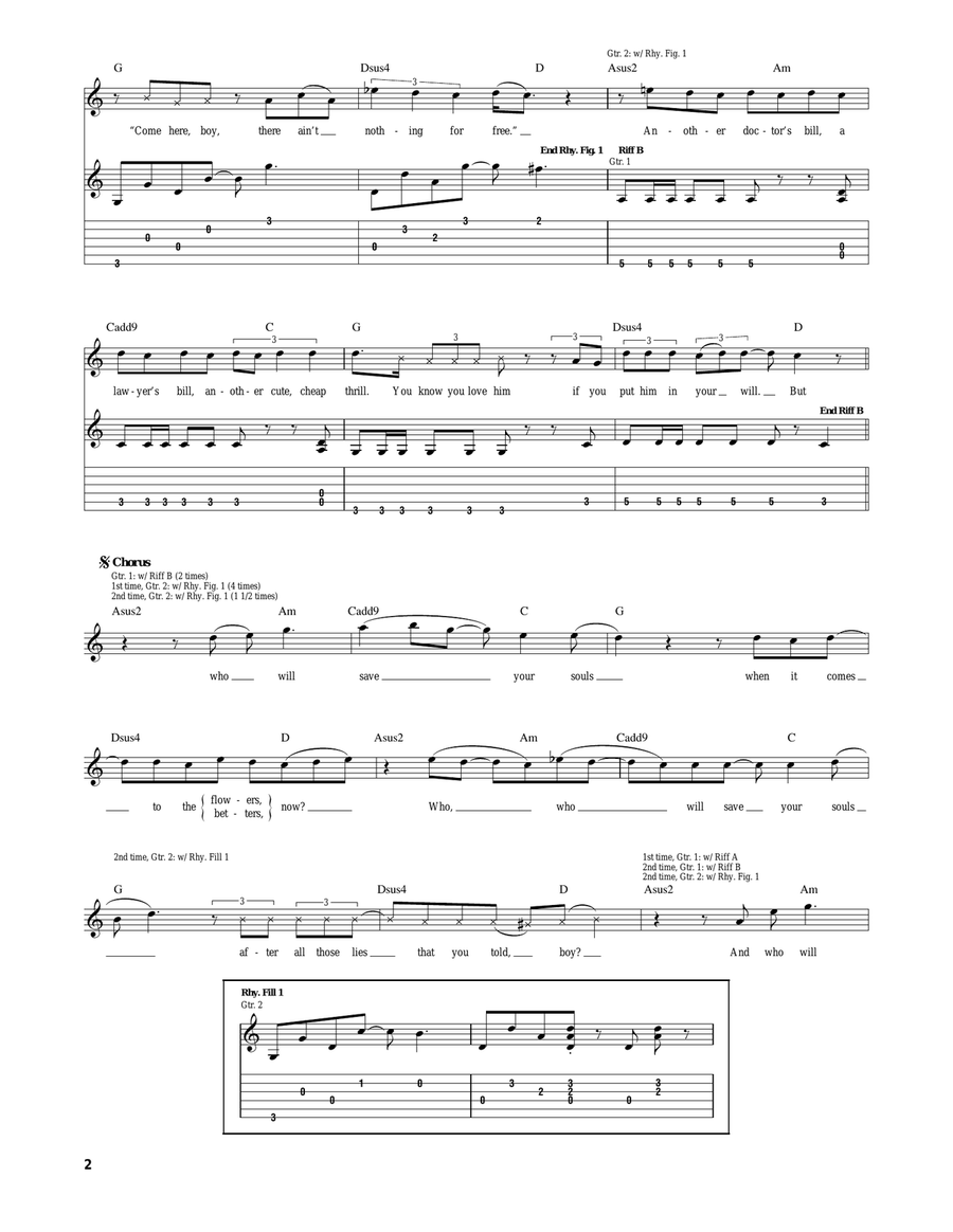 Who Will Save Your Soul Who Will Save Your Soul Acoustic Guitar scores gallery preview page 2