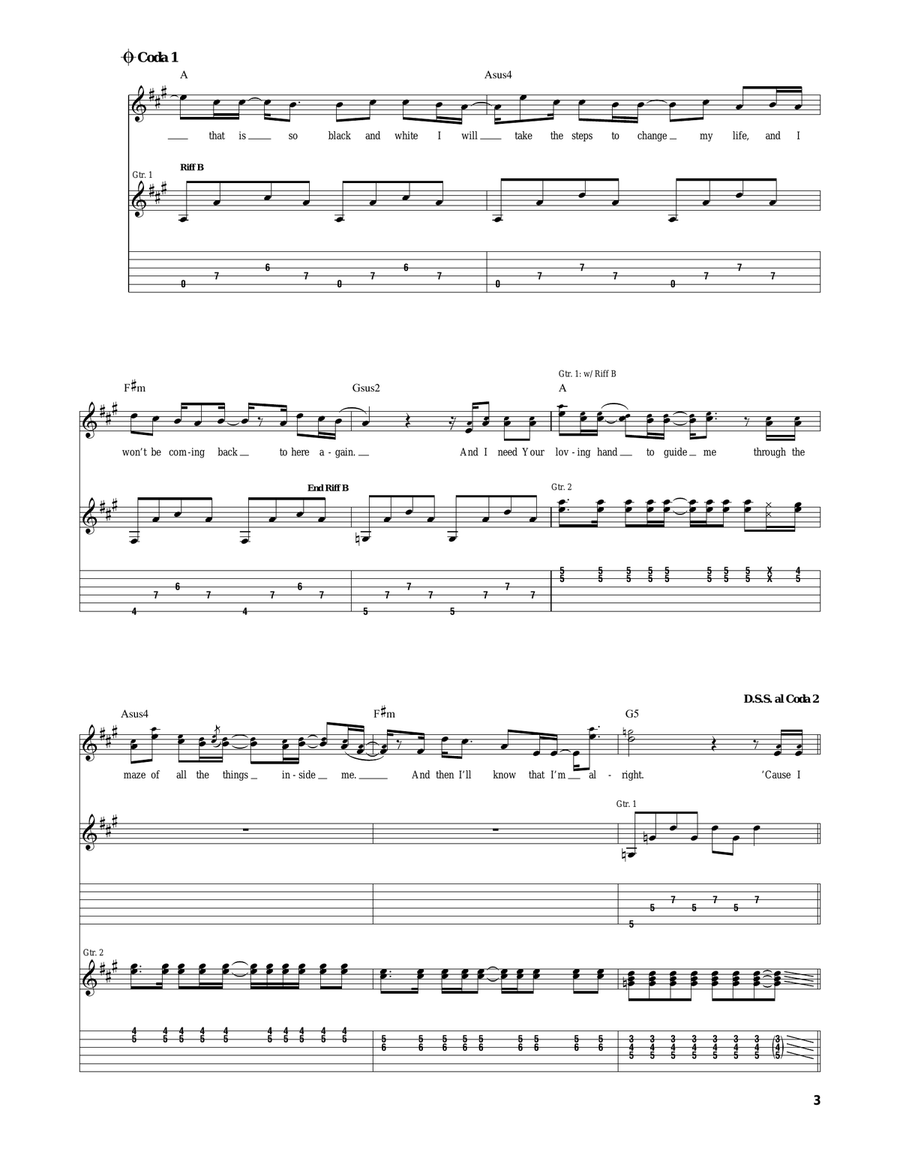 Take Me Take Me Acoustic Guitar scores gallery preview page 3