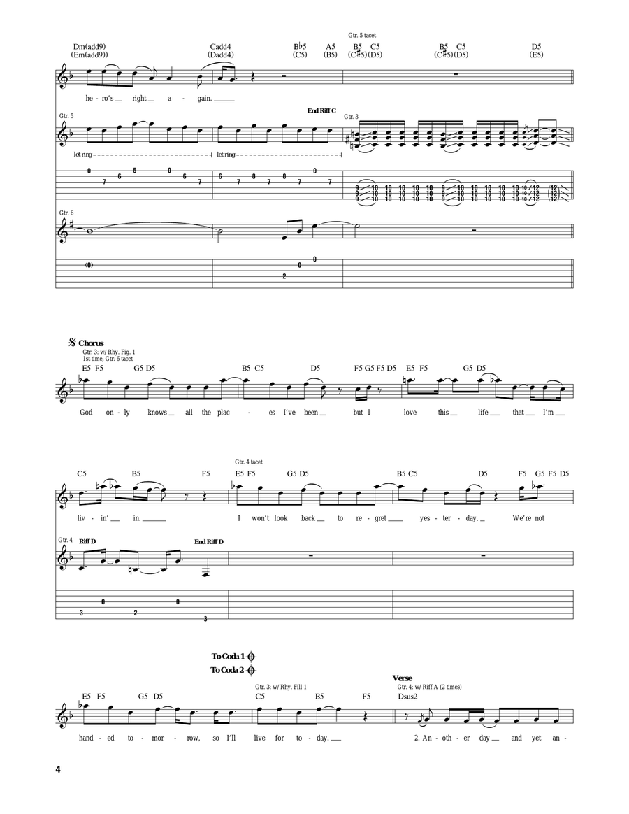 Live For Today Live For Today Acoustic Guitar scores gallery preview page 4