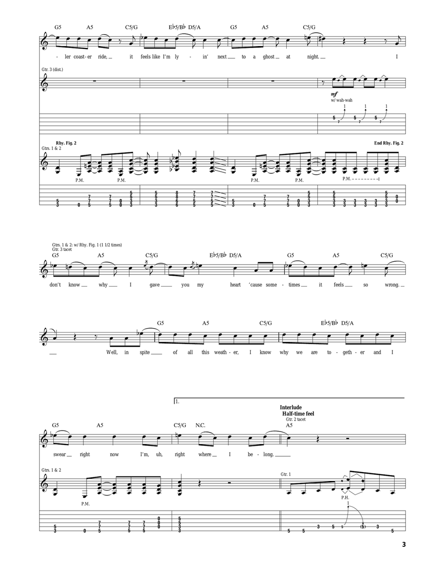 Right Where I Belong Right Where I Belong Acoustic Guitar scores gallery preview page 3
