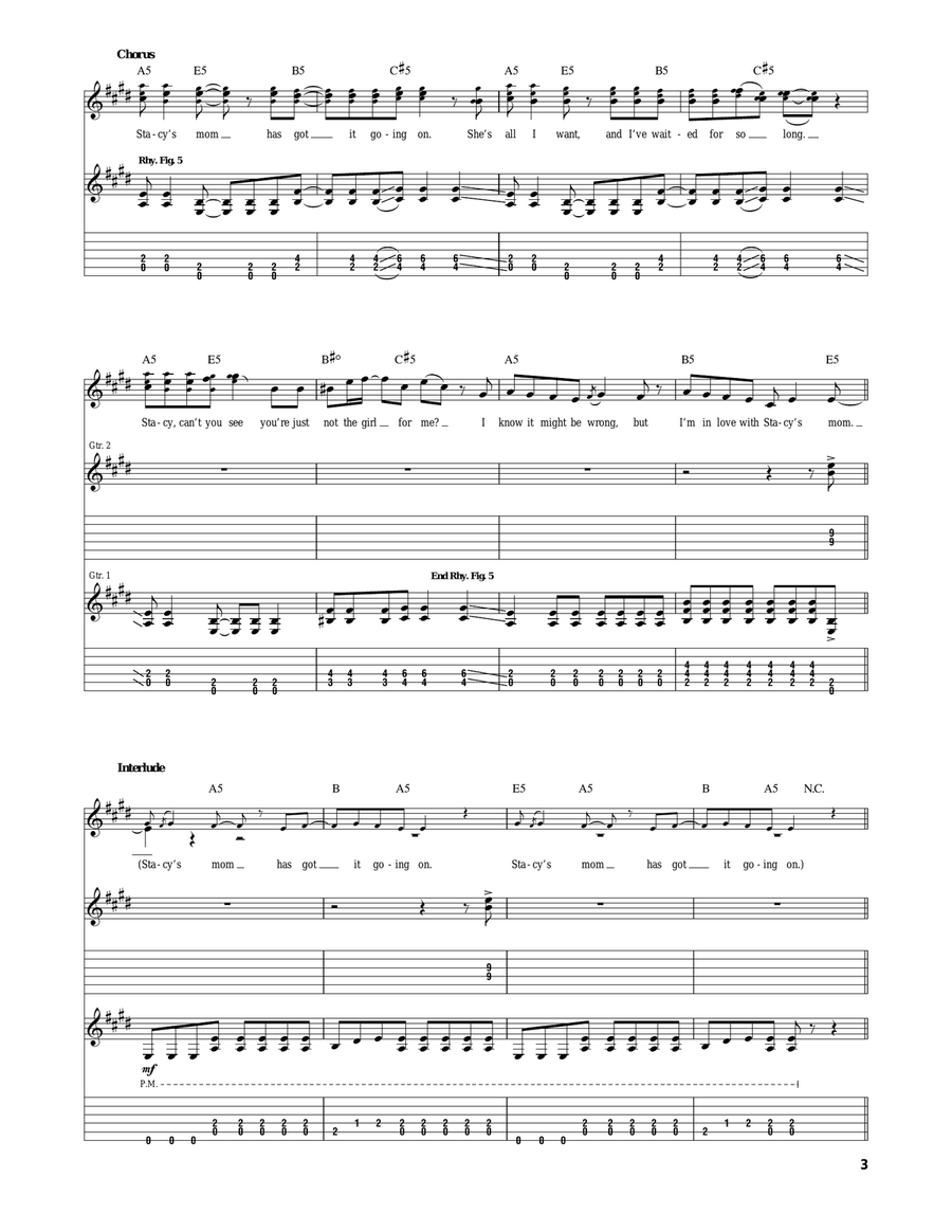 Stacy's Mom Stacy's Mom Acoustic Guitar scores gallery preview page 3