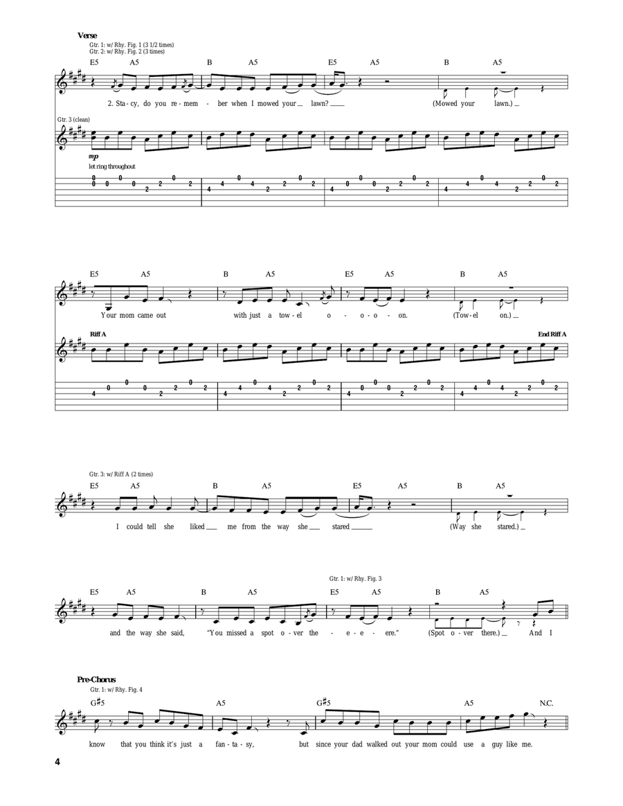 Stacy's Mom Stacy's Mom Acoustic Guitar scores gallery preview page 4