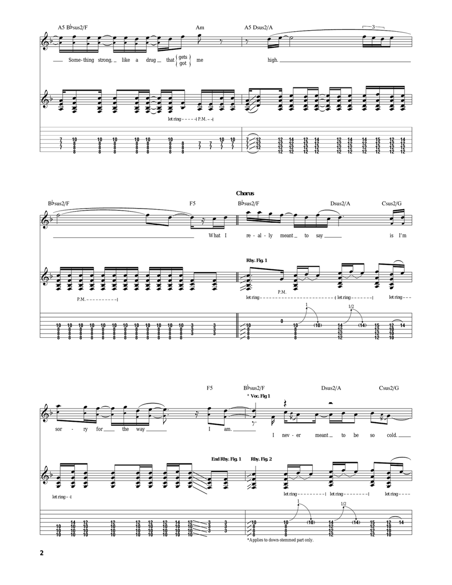 Cold Cold Acoustic Guitar scores gallery preview page 2