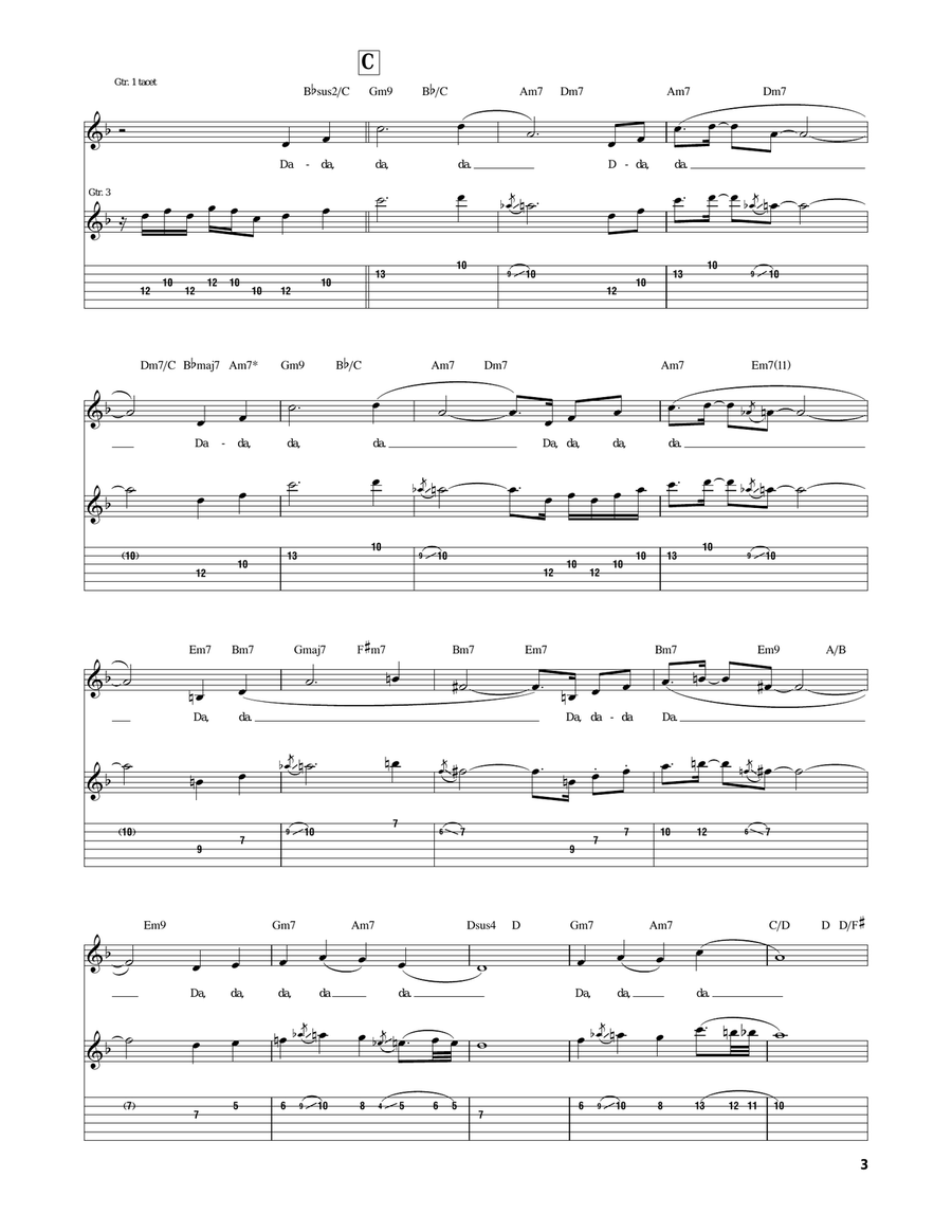 Just Us Just Us Electric Guitar scores gallery preview page 3