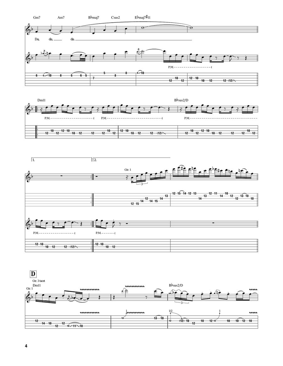 Just Us Just Us Electric Guitar scores gallery preview page 4