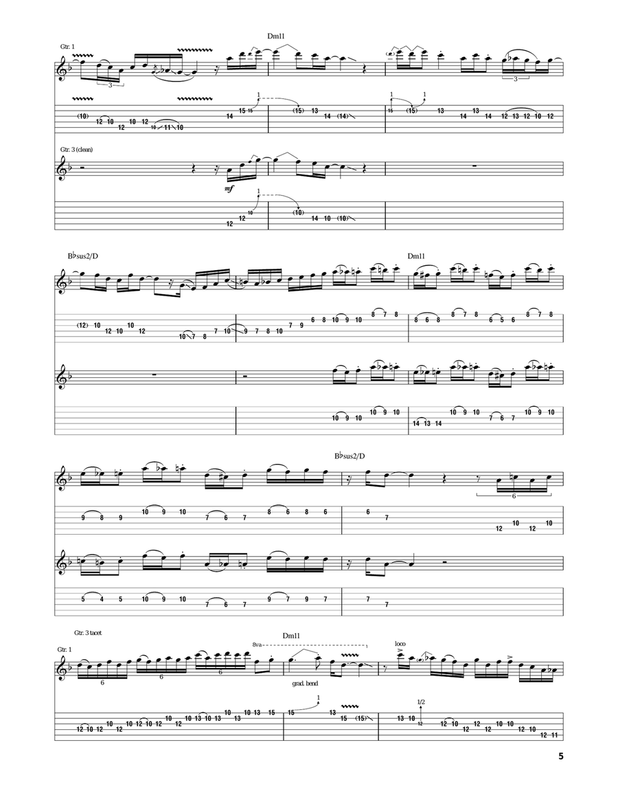 Just Us Just Us Electric Guitar scores gallery preview page 5